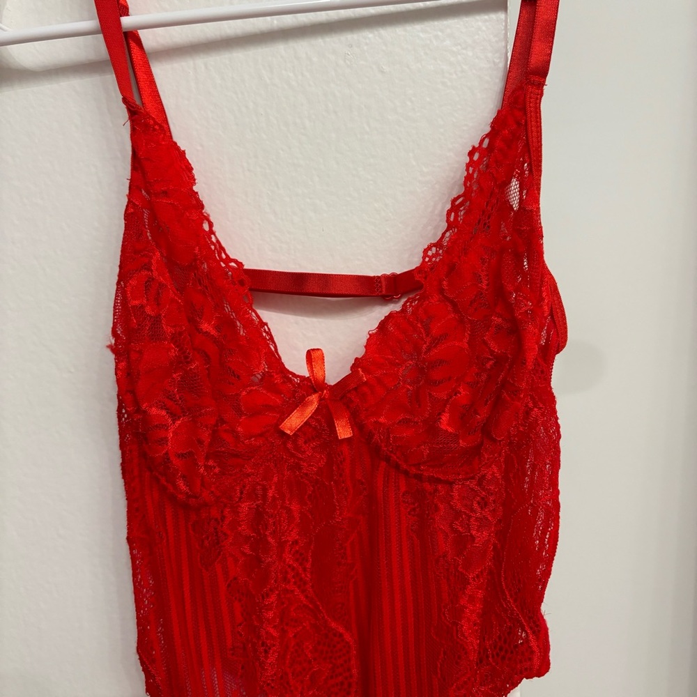 Red Lace Bodysuit